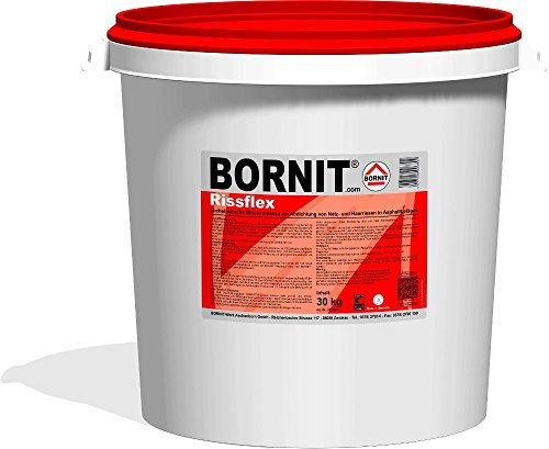 BORNIT Rissflex Reparaturmasse 12kg Bitumenemulsion zur Straßensanierung | lösemittelfrei und hochflexibel, witterungs- und UV-beständig kalt verarbeitbar