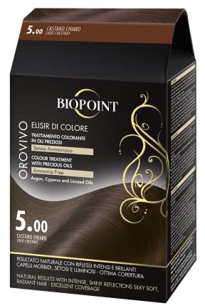 Biopoint Orovivo Elixir de color - Juego de tinte para el cabello en aceite sin amoniaco, acción nutritiva e iluminadora, da un color intenso y brillante, 142 ml