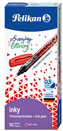Pelikan Tintenschreiber Inky 273, rot, 10 Stück