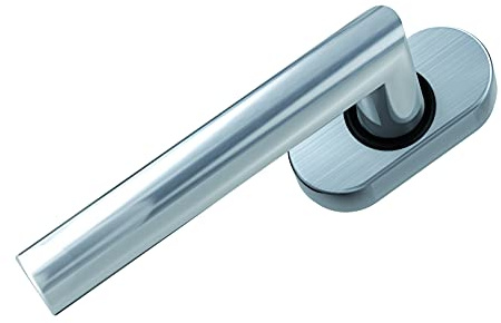 BASI | Fenstergriff aus Edelstahl | Hochwertige Optik | Dreh Kipp Funktion | Vierkantstift 7/35 mm | moderner Fensterbeschlag | 1 Stück