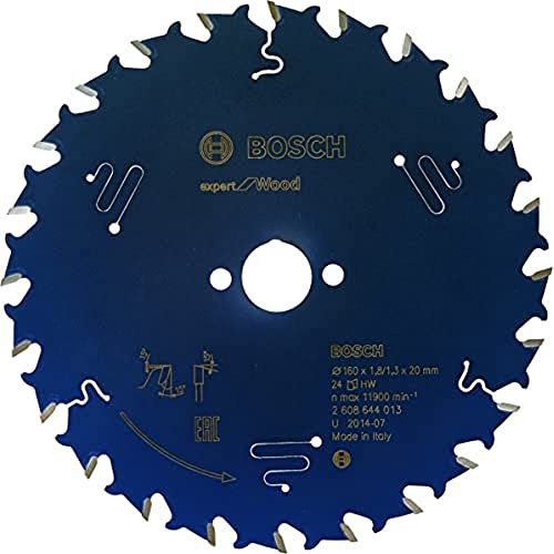 Bosch Professional Kreissägeblatt Expert for Wood (Holz, 160 x 20 x 1,8 mm, 24 Zähne, Zubehör Kreissäge)