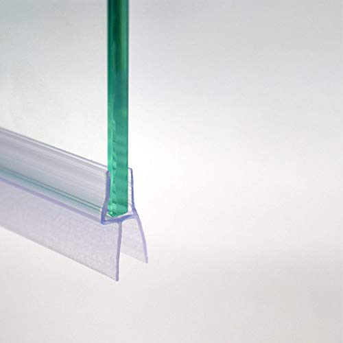 220cm - Guarnizione box doccia sottoporta di ricambio, orizzontale, trasparente doppia aletta per vetro 6mm-GGVA4/6