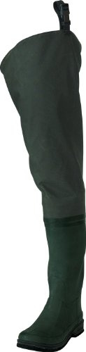 FROGG TOGGS Cascades 2-ply Poly/Rubber Waterproof Fishing Bootfoot Hip Wader for Fishing, Cleated or Felt, Cleated, 12