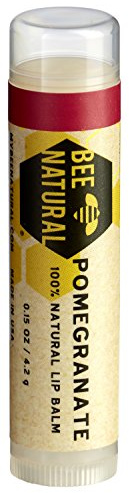 Bee Natural Lippenbalsam Granatapfel, 4er Pack (4 x 4 g)