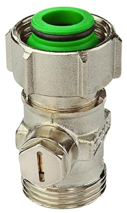 Simplex robinet de boule unique de les radiateurs compacts Argent, forme droite, R 3/4 AG