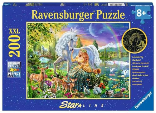 Ravensburger Puzzle Magische Begegnung - 200 XXL Teile Puzzle ab 8 Jahre | 200 XXL Teile Puzzle, Leuchtet im Dunkeln, Kinderpuzzle ab 8 Jahre, Ravensburger Qualität