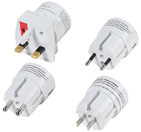 Vivanco RS4W Universal Adapter Reisestecker-Set (Südeuropa, Amerika, Fernreise, UK, USA)