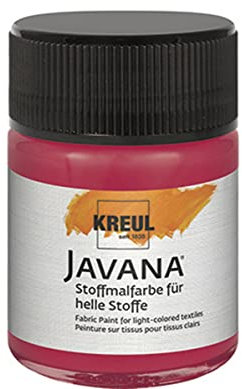 KREUL - 1 x Peinture textile JAVANA Sunny, rouge rubis, 50 ml