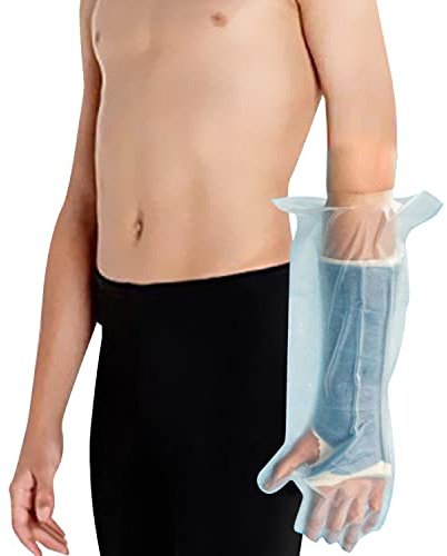 AquaShield Reusable & Waterproof Cast Cover for Child Half Arm (A17) - Bandage Protector for Dressing, Plaster, Bath, Shower, Kids (7.0″-9.0″ Circumference Above Cast - For Hands, Wrist) - Made in USA