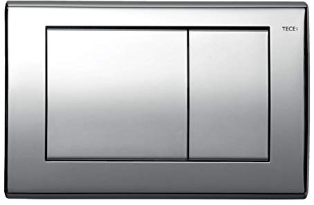 TECE planus Toiletten Betätigungsplatte (für Zweimengentechnik, Chrom glänzend, Betätigung von vorne und oben) 9240321