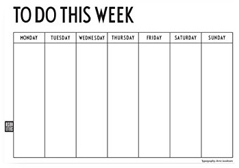 Design Letters Weekly Planner - Planungswerkzeug, verfolgen Sie Ihre Aktivitäten, Arbeit, Mahlzeiten & mehr. Einfaches Abreißen der Seiten nach Gebrauch, 60 Seiten, A4-Block, L: 29,7 x B: 21cm