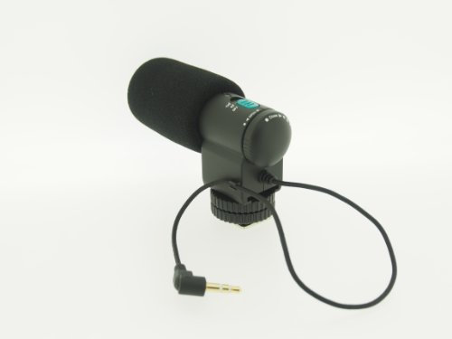 vhbw Microphone stéréo Compatible avec Fujifilm FinePix X-S1, X-T1, X-t10 caméra - Micro Externe