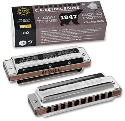 Seydel Harmonika, Antik, Antiqued Brass, Messing, E, Blues 1847 Classic Low Low E