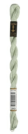 Anchor Perlgarn Stärke 5 4585000-00213 pastellgrün Stickgarn, 100 % Baumwolle, 5g Strängchen