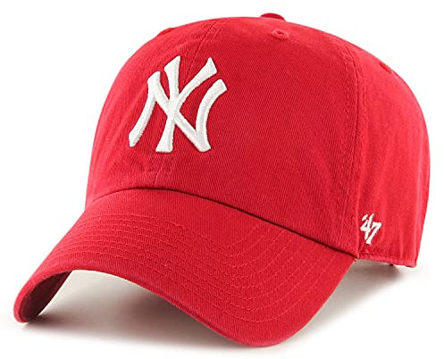 47 New York Yankees Red MLB Clean Up Cap 47 - One-Size