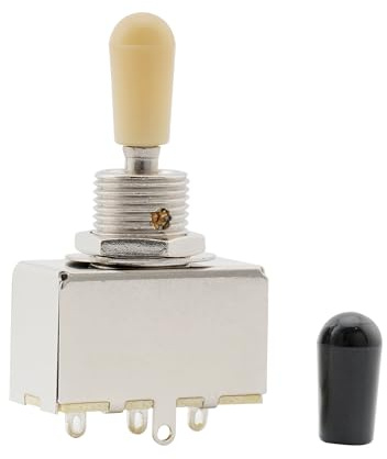 Musiclily 3 Way Box Toggle Switch Pickup Selector for Les Paul/SG style Electric Guitar,Cream Tip