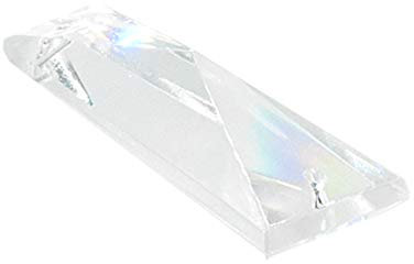 Christoph Palme Leuchten Kristall Schiefstein 58mm 4 Stück - Regenbogenkristall - Feng Shui - Esoterik - Fensterschmuck - Kristallglas - Kristallstein - X Prisma