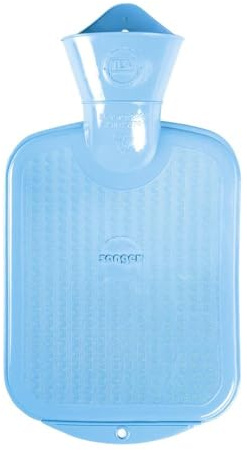 0,8 L Kinder Gummi-Wärmflasche, Wärmeflasche, Wärmetherapie, hellblau