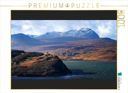 CALVENDO Puzzle Panorama Castle Varrich, Kyle of Tongue, Sutherland, Schottland | 1000 Teile Lege-Größe 64 x 48 cm Foto-Puzzle für glückliche Stunden
