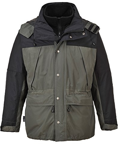 Portwest Chaqueta 3 En 1 Transpirable Orkney, Tamaño: L, Color: Gris, S532GRRL