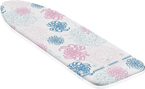 Leifheit Funda para tablas de planchar Cotton Classic L/Universal, funda acolchada para tablas de hasta 140 x 45 cm, funda ajustable con cordón elástico