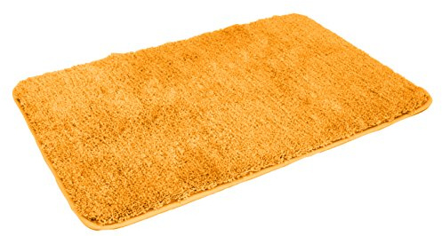 Kinzler J-10007/38 hochwertige Mikrofaser Badematte Uni, 70x120 cm, flusenfrei, pflegeleicht, Terra