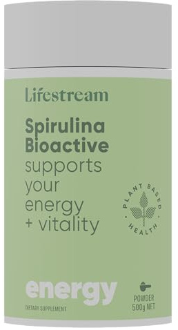 Lifestream Spirulina Balance Powder 500g, Protein-Rich Blue-Green Algae Superfood
