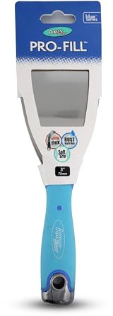 Axus Decor Pro-Fill (Blue Series) Stainless Steel Flexible Filling Knife, Filler Knife - Putty Knife for Professional & DIY Projects - Anti Rust Blade and Rubberized Handle - 3 Inch/ 75mm