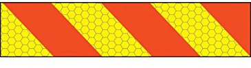 Caledonia Signs 56342 Ece70 Vehicle Marking Plate, Right Hand Chevron, 600 mm X140 mm