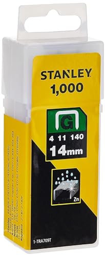 Stanley 1-TRA709T - Grapas tipo G (4/11/140), 14 mm - 1000 u