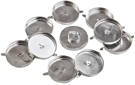 Folia Supports bougie chauffe-plat pour lanterne, 10 pièces, Silver, Métal, Décoratif