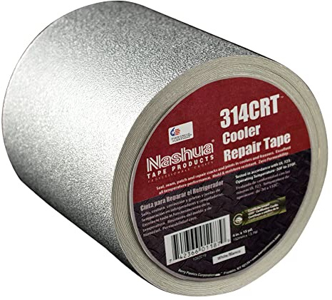Nashua 314CRT Acrylic Cooler Repair Tape, 15 yds Length x 4 Width, Silver