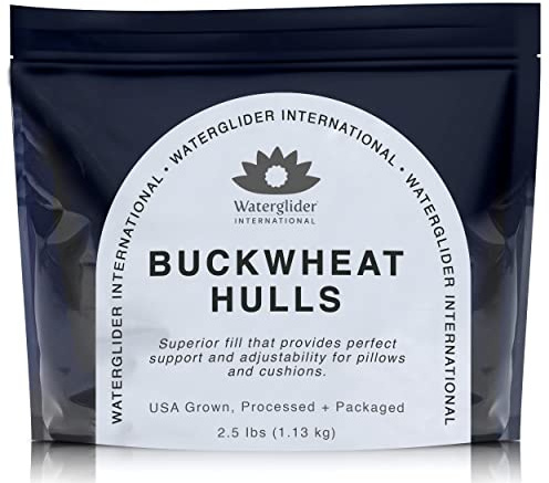 Waterglider International Replacement Buckwheat Husks for Meditation Zafu or Pillow, USA Grown Hulls, 2 lbs