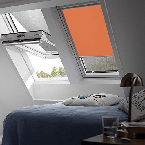 VELUX Verdunkelungsrollo für GGL, GHL, GTL, GPL, GGU, GHU, GTU, GPU / C04 / in Farbe Premium 4564 / Uni Orange // DKL C04 4564S