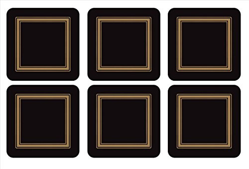 Pimpernel Untersetzer - Classic Black - 6er Satz