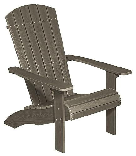 NEG Design Adirondack Stuhl Marcy, Braungrau, Westport-Chair Sessel | Täuschend echte Holzoptik, Indoor und Outdoor Möbel