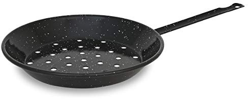 Menax - Sartén Castañera Antiadherente de Acero Vitrificado - Sartén para Castañas - 26 cm