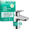 hansgrohe Waschtischarmatur Logis, Wasserhahn Bad mit Auslauf Höhe 100 mm, mit Zugstange, Badarmatur wassersparend, Chrom