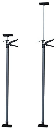 MAUK® Profi Tür Zargenspanner Einhandstütze Montagestütze Deckenstütze Teleskopstütze | 2er Set, höhenverstellbar | 115-290 cm/bis 30 kg - Grau | Stütze für Katzennetz/Tiernetz