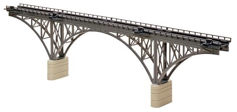 FALLER Stützbogenbrücke Modellbausatz mit 60 Einzelteilen 400 x 32 x 105mm I Modelleisenbahn Zubehör N I Modelleisenbahn N Bogenbrücke mit Halterungen, 16