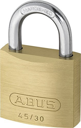 ABUS Vorhängeschloss 45/30 aus Messing - 2er Set - mit Präzisions-Stiftzylinder mit Pilzkopfstiften - 11821 - ABUS-Sicherheitslevel 3 - Messingfarben