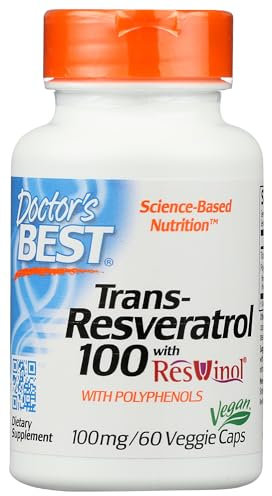 Doctor's Best, Best Trans-Resveratrol 100, 100 mg, 60 Veggie Caps