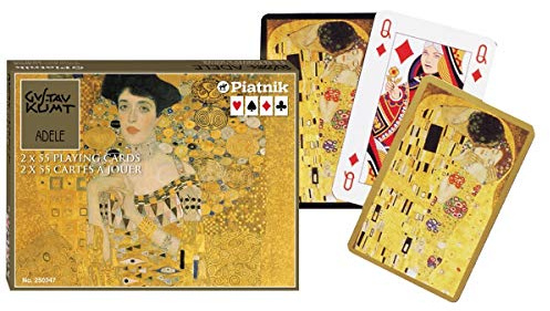 Piatnik 250347 Klimt Adele, Rot und Schwarz Gold Rot und Schwarz