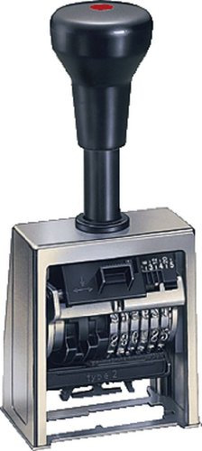 Reiner Numeroteur 6-stellig 5,5mm Metall, Rechteckig, Grau