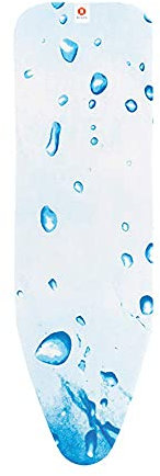 Brabantia 2mm Built-in-Foam Ironing Board Cover (B Board/Ice Water) Heat-Resistant, Non-Slip, Cord Fastener
