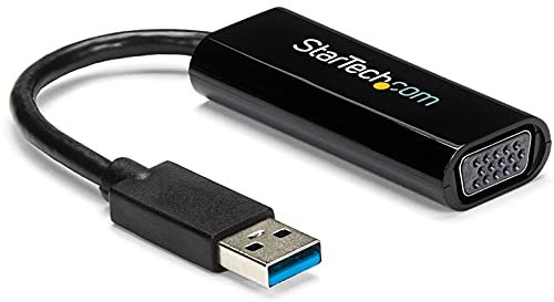 StarTech.com USB 3.0 to VGA Adapter, USB to VGA Monitor Converter for Windows, Slim , TAA (no support for macOS/ChromeOS/Linux)