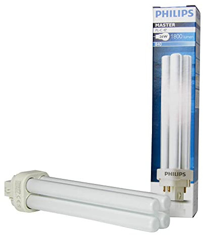 Philips Master PL-C 26W 4 Pin Energy Saving Cool White (4000k) Compact Florescent Bulb, G24Q-3, 26 W