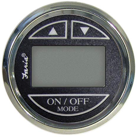 Faria 13751 Chesapeake Black Depth Sounder with In-Hull Transducer