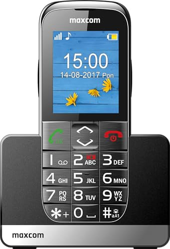 Maxcom MM720BBCZA – Téléphone mobile de 2,2 (Bluetooth, lecteur de carte de mémoire, MMS) Noir