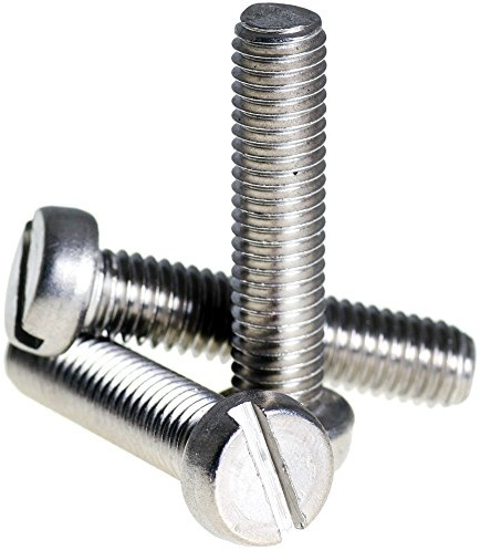 (6mm) M6 x 12 A2 Stainless Steel Slotted Cheese Head Machine Screws Slot Screw DIN 84-5 Pack